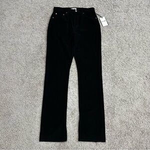 Re/Done Pants Jeans Womens Size 28 Black Corduroy 70s High Rise Skinny Boot